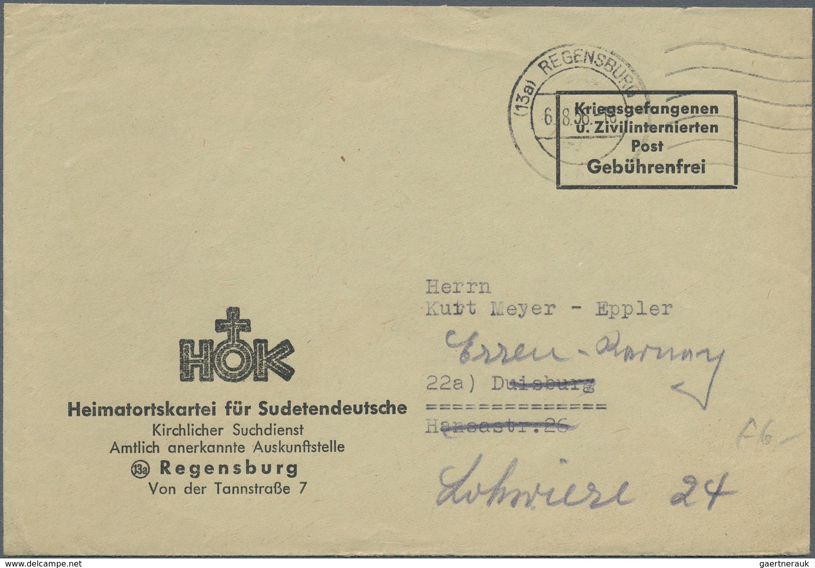 Kriegsgefangenen-Lagerpost: 1945/1956 Posten Von Ca. 400 Meist Gut Erhaltenen Belegen Kriegsgefangen - Autres & Non Classés