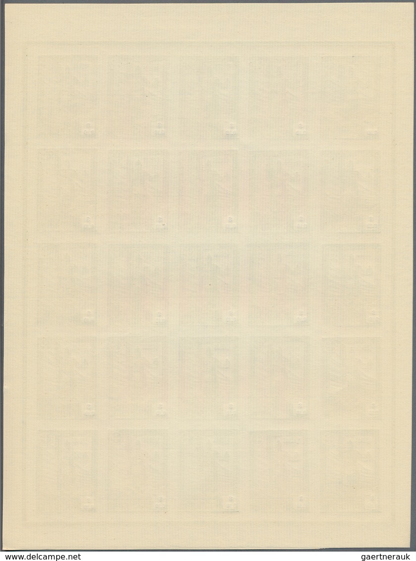 Kriegsgefangenen-Lagerpost: 1946 (ca.) 6 Bögen der ungezähnten Ausgabe in Dollarwährung (0,05 - 1$)