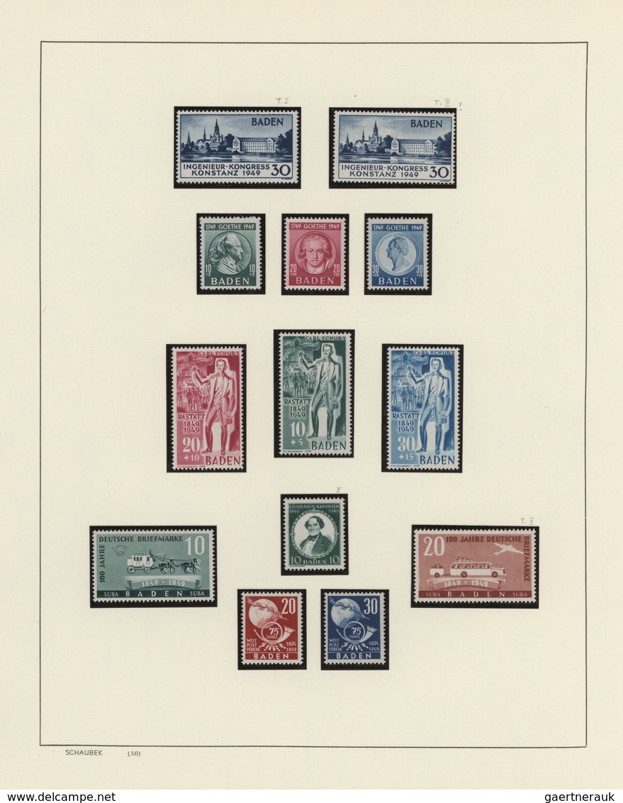 Deutschland Nach 1945: 1945/1949, Postfrische Sammlung Auf Schaubek-Blättern, Teils Auch Ausgeschmüc - Collections