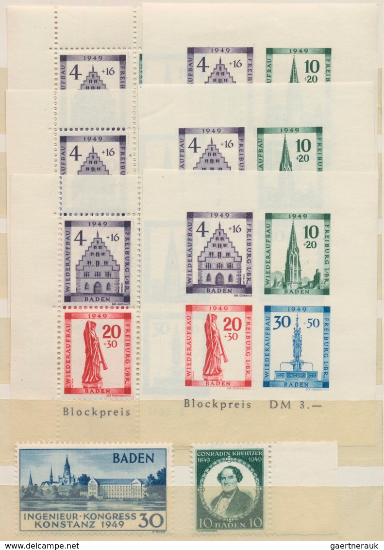 Deutschland Nach 1945: 1945/54 Ca., Partie Von Teils Besseren Sätzen Und Einzelstücken Aus Allen Zon - Collections