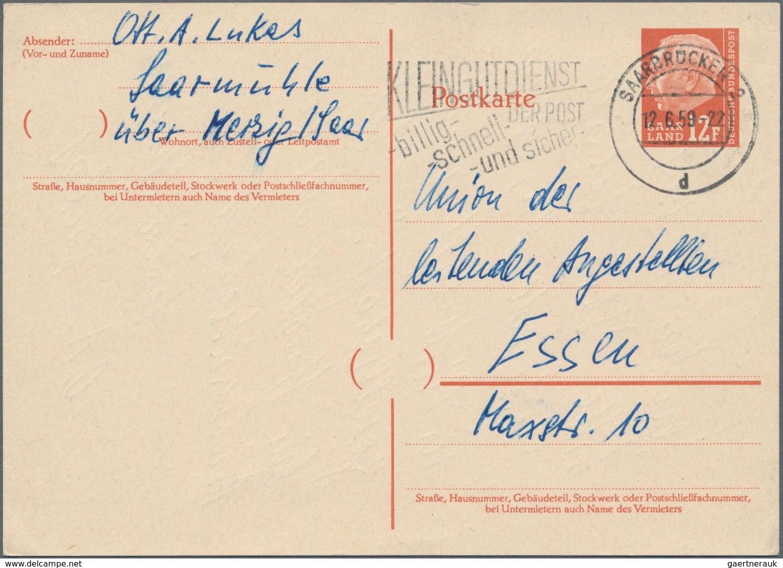 Deutschland Nach 1945: 1946/2002, Saubere Sammlung Von über 90 Bedarfsgebrauchten Ganzsachen-Karten - Collections