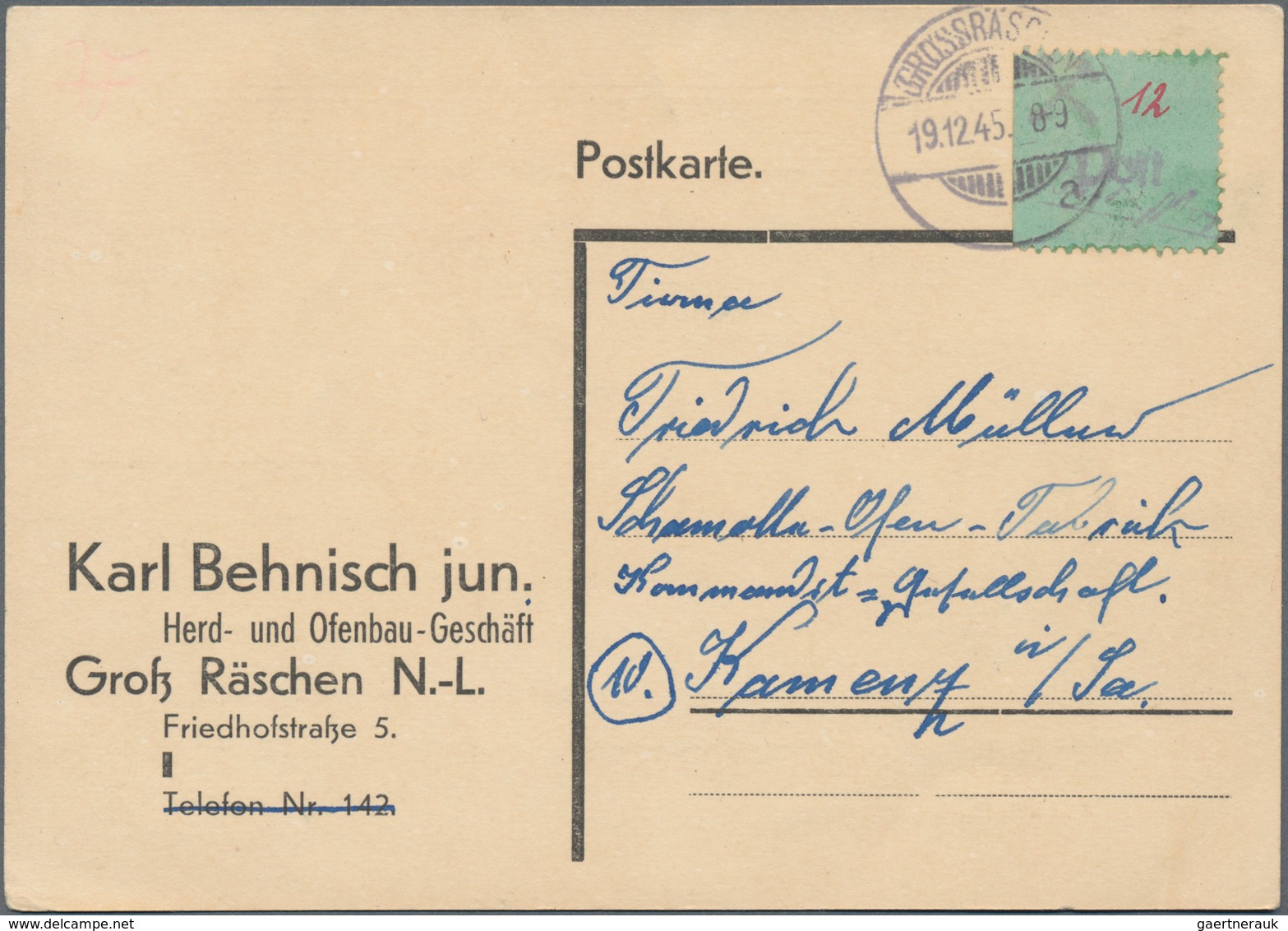 Deutsche Lokalausgaben Ab 1945: GROSSRÄSCHEN: 1945/1946, Lot Von 24 Briefen/Karten, Soweit Ersichtli - Other & Unclassified