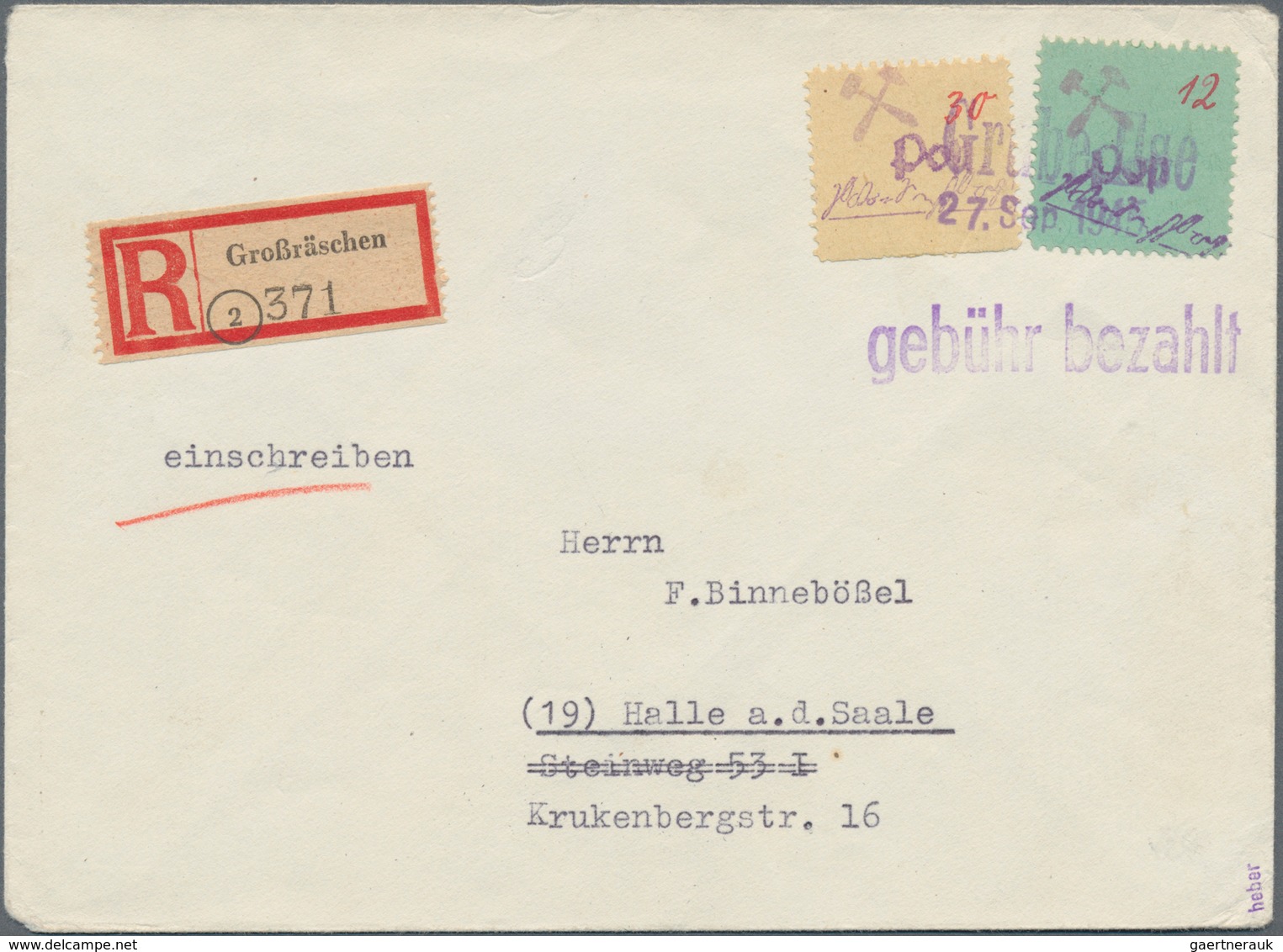 Deutsche Lokalausgaben Ab 1945: GROSSRÄSCHEN: 1945/1946, Lot Von 24 Briefen/Karten, Soweit Ersichtli - Other & Unclassified