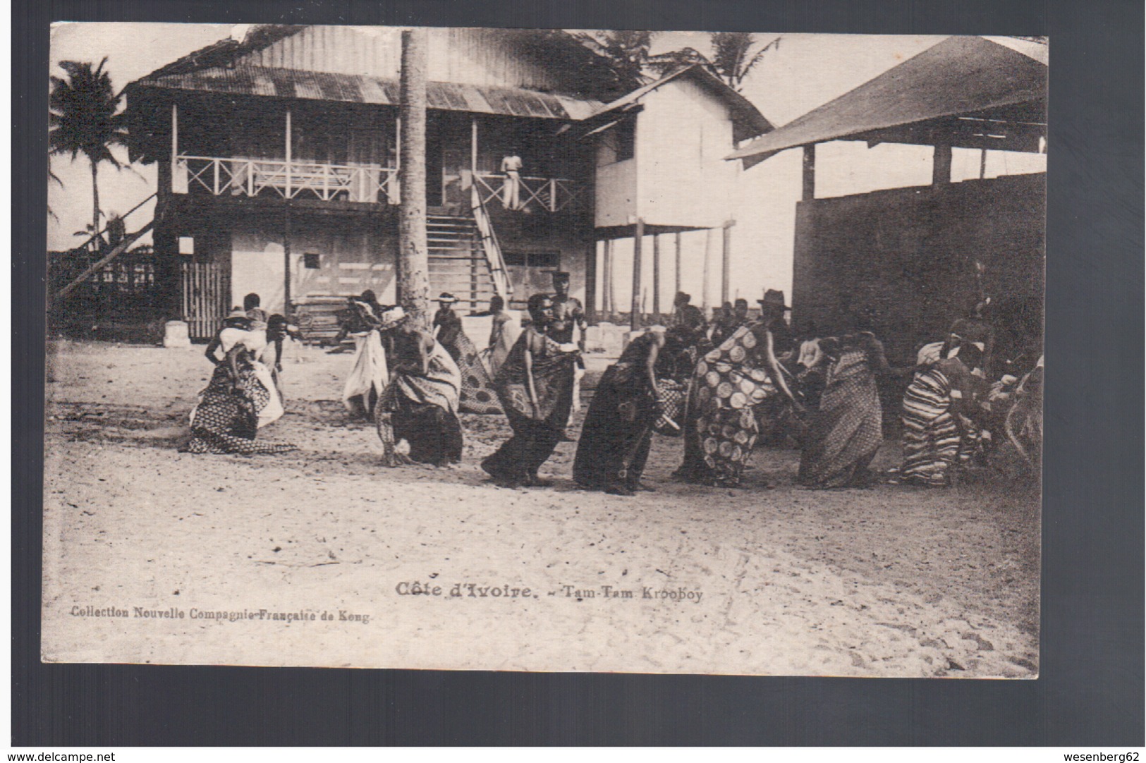 Cote D'Ivoire Tam-Tam Krooboy Ca 1915 Old Postcard - Côte-d'Ivoire