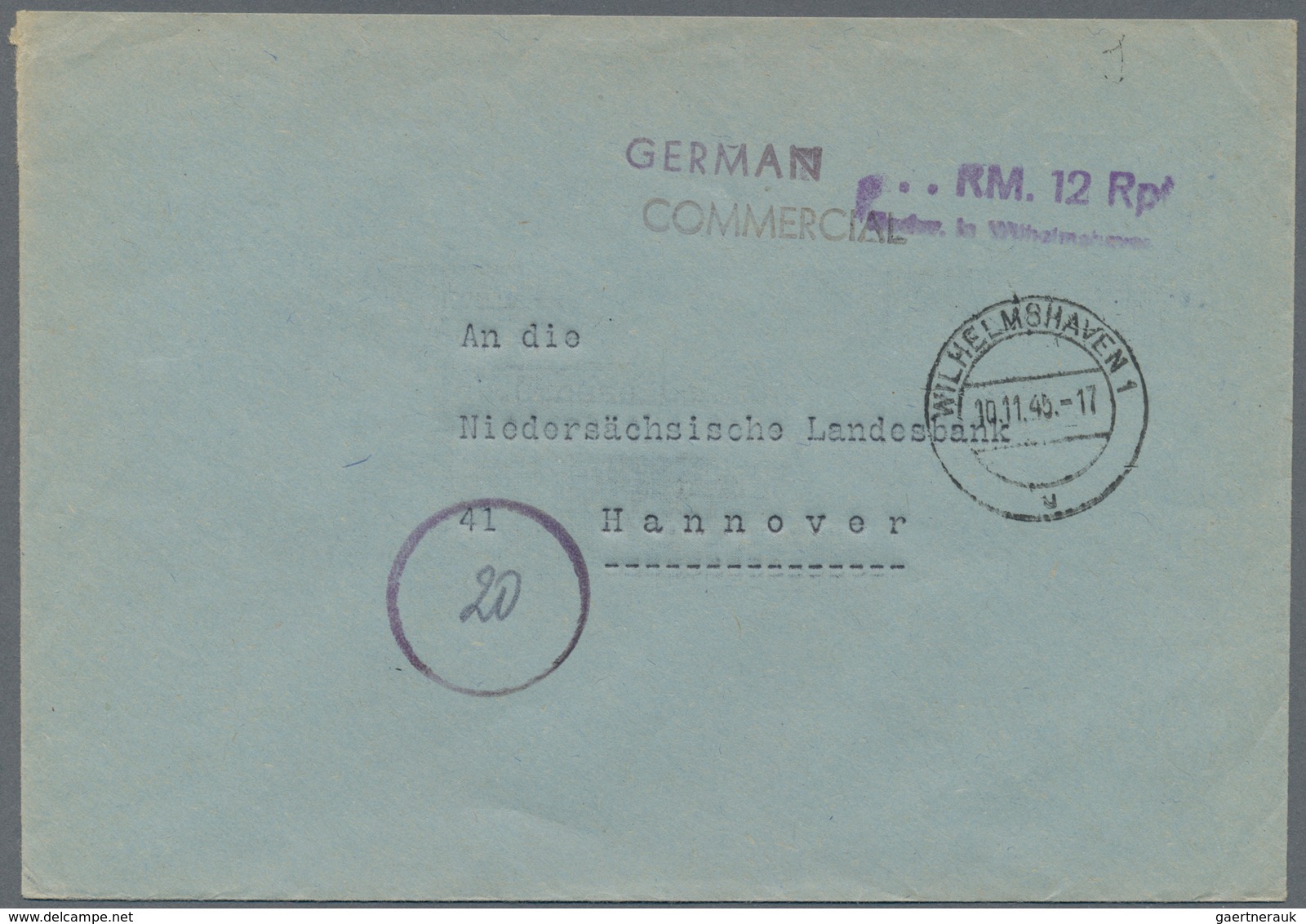 Alliierte Besetzung - Gebühr Bezahlt: 1945/1948, Schleswig-Holstein/Weser-Ems Plz 23+24, saubere Par
