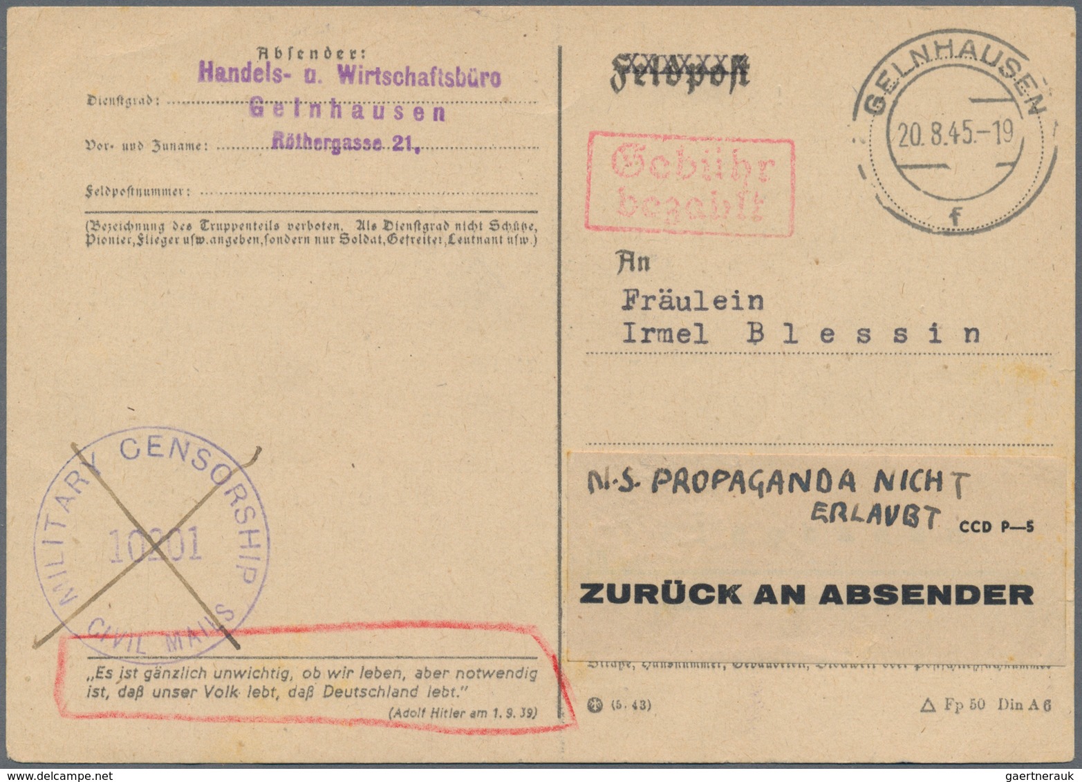 Alliierte Besetzung - Gebühr Bezahlt: 1945/1949, Hessen Plz 16, Saubere Partie Von 32 Gebühr Bezahlt - Other & Unclassified