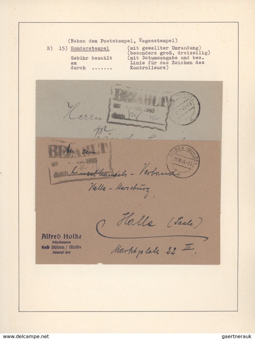 Alliierte Besetzung - Gebühr Bezahlt: 1945-1947, Sammlung Mit 625 Briefen Und Belegen Aller Besatzun - Autres & Non Classés