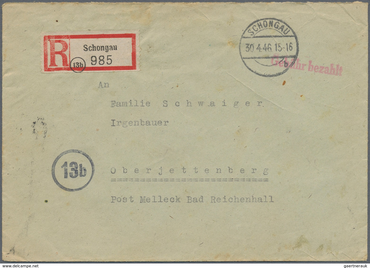 Alliierte Besetzung - Gebühr Bezahlt: 1945-1948, Partie Mit über 200 Belegen Gebühr Bezahlt, Briefe, - Other & Unclassified