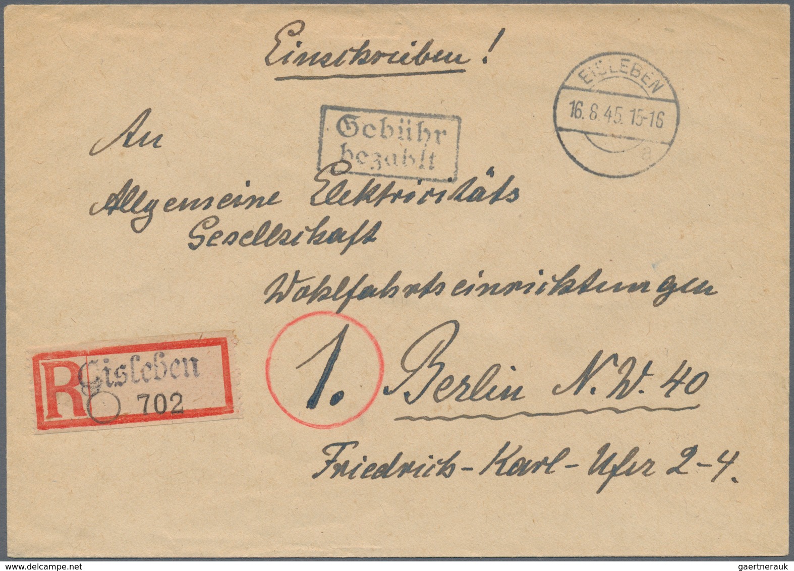 Alliierte Besetzung - Gebühr Bezahlt: Sowjetische Zone: 1945/1948, Anhalt Plz 19a, Saubere Partie Vo - Other & Unclassified