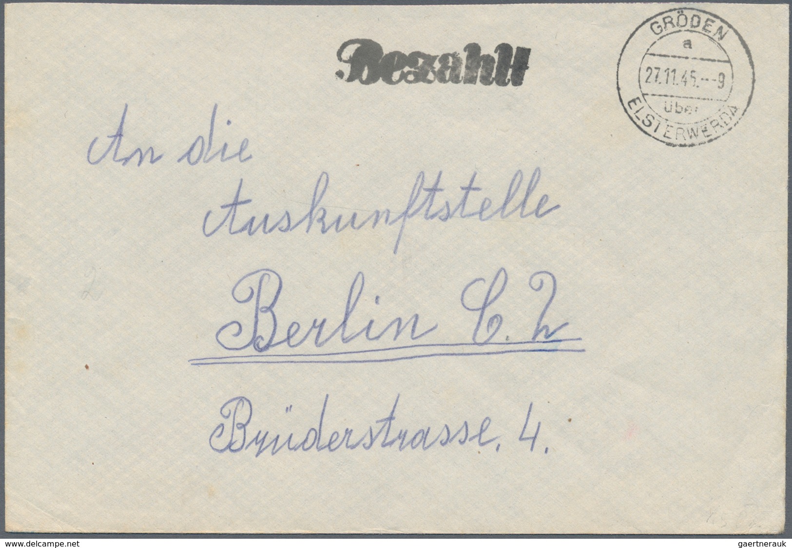 Alliierte Besetzung - Gebühr Bezahlt: Sowjetische Zone: 1945/1948, Anhalt Plz 19a, saubere Partie vo