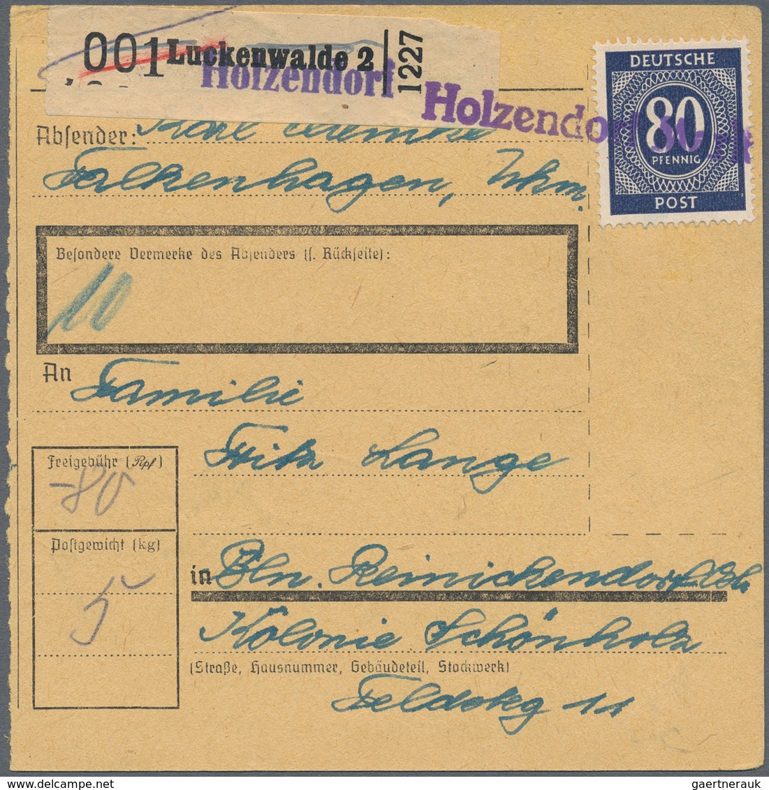 Alliierte Besetzung - Notstempel: Sowjetische Zone: 1945/1950, Interesssantes Lot Von über 120 Brief - Autres & Non Classés