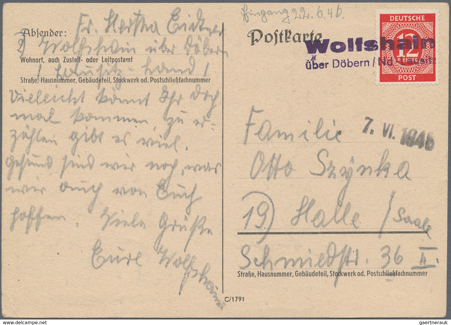 Alliierte Besetzung - Notstempel: Sowjetische Zone: 1945/1950, Interesssantes Lot Von über 120 Brief - Autres & Non Classés