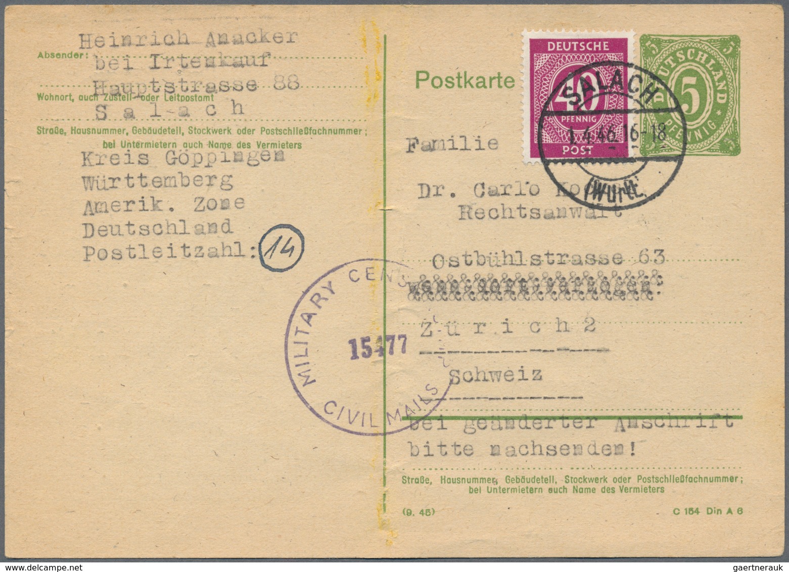 Alliierte Besetzung - Gemeinschaftsausgaben: 1946-1948, Partie Mit über 110 Briefen, Ganzsachen Und - Autres & Non Classés