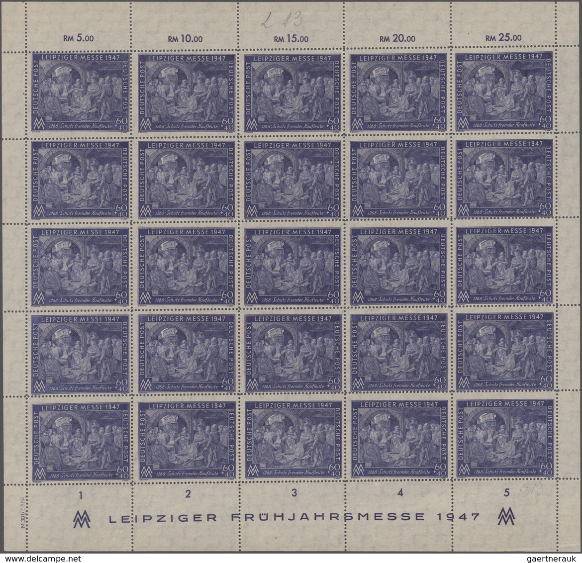 Alliierte Besetzung - Gemeinschaftsausgaben: 1947, Leipziger Frühjahrsmesse 24 Pfg. Und 60 Pfg., Spe - Autres & Non Classés