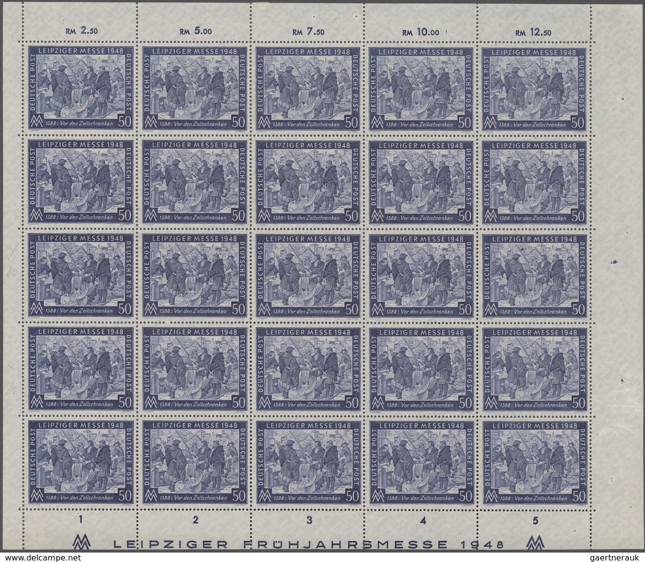 Alliierte Besetzung - Gemeinschaftsausgaben: 1948, 50 Pfg. Leipziger Frühjahrsmesse, Partie Von 16 O - Other & Unclassified