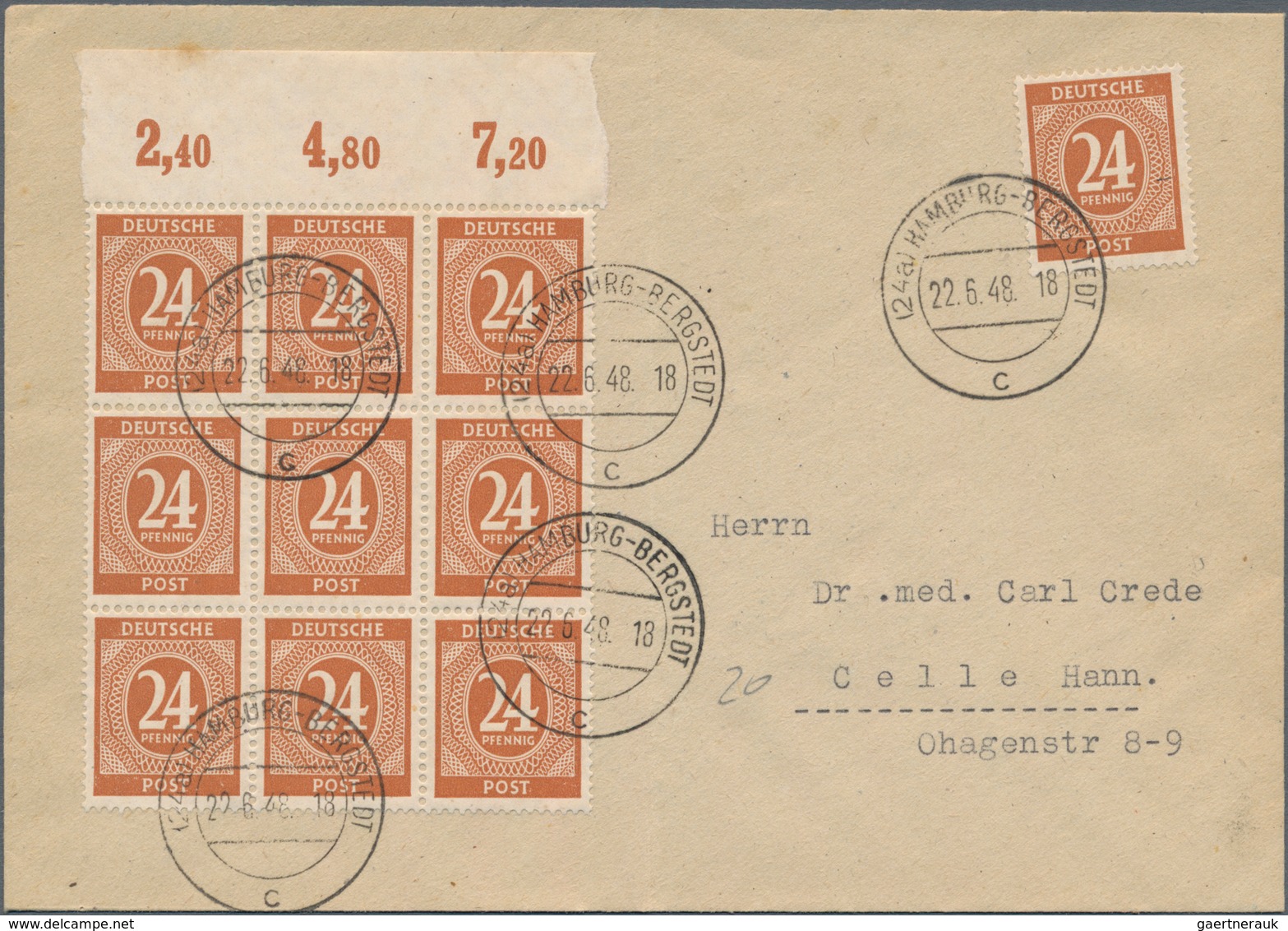 Alliierte Besetzung - Gemeinschaftsausgaben: 1948, Währungsreform-Spezialsammlung Von Ca. 55 Belegen - Other & Unclassified