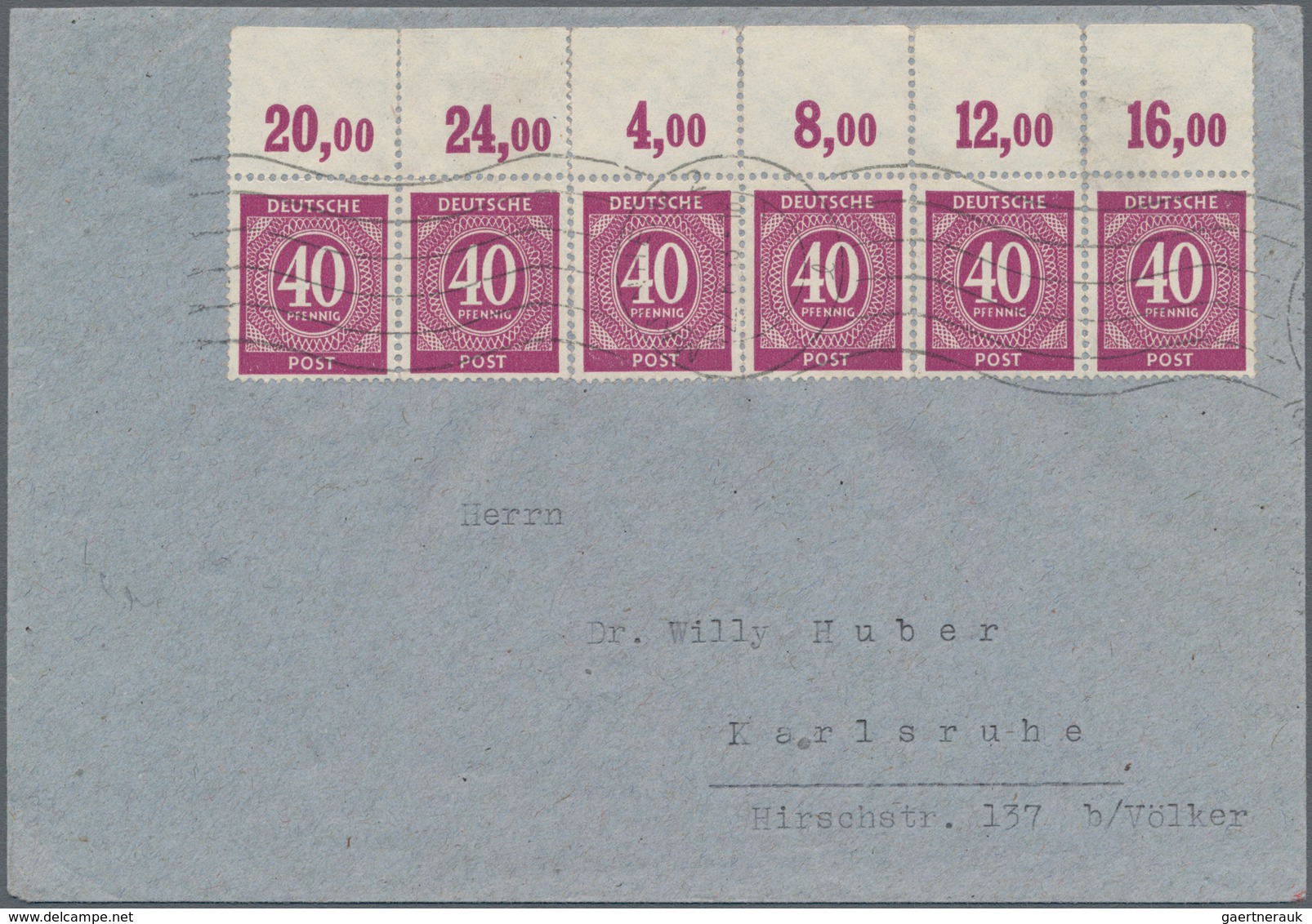 Alliierte Besetzung - Gemeinschaftsausgaben: 1948, Währungsreform-Spezialsammlung von ca. 55 Belegen
