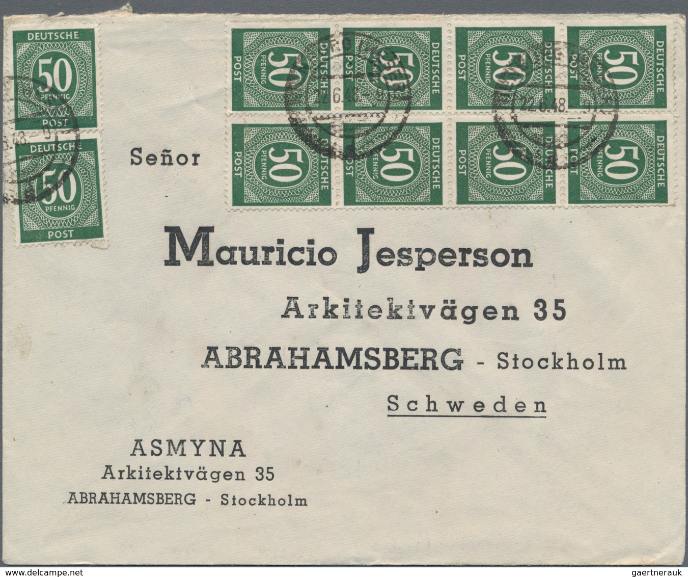 Alliierte Besetzung - Gemeinschaftsausgaben: 1948, Währungsreform-Spezialsammlung von ca. 55 Belegen
