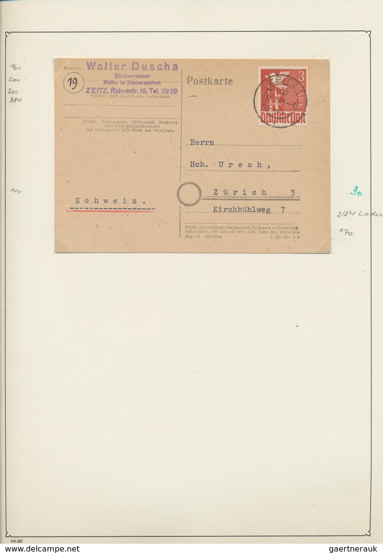 Alliierte Besetzung - Gemeinschaftsausgaben: 1948, Währungsreform-Spezialsammlung Von Ca. 80 Belegen - Autres & Non Classés