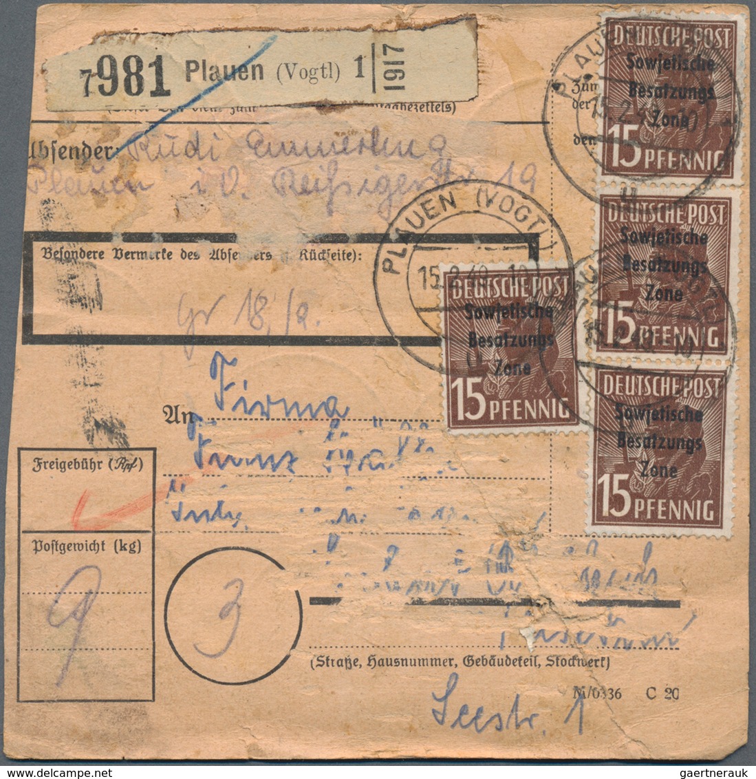 Sowjetische Zone Und DDR: SBZ Und Frühe DDR: Rund 300 Briefe, Karten Ganzsachen Ab Mi.Nr. 182 Bis An - Collections