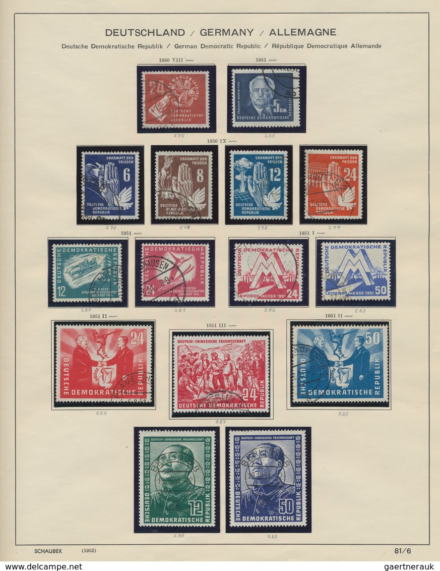 Sowjetische Zone Und DDR: 1945/1968, Sauber Gestempelte Sammlung Im Schaubek-Vordruckalbum, Dabei Um - Collections