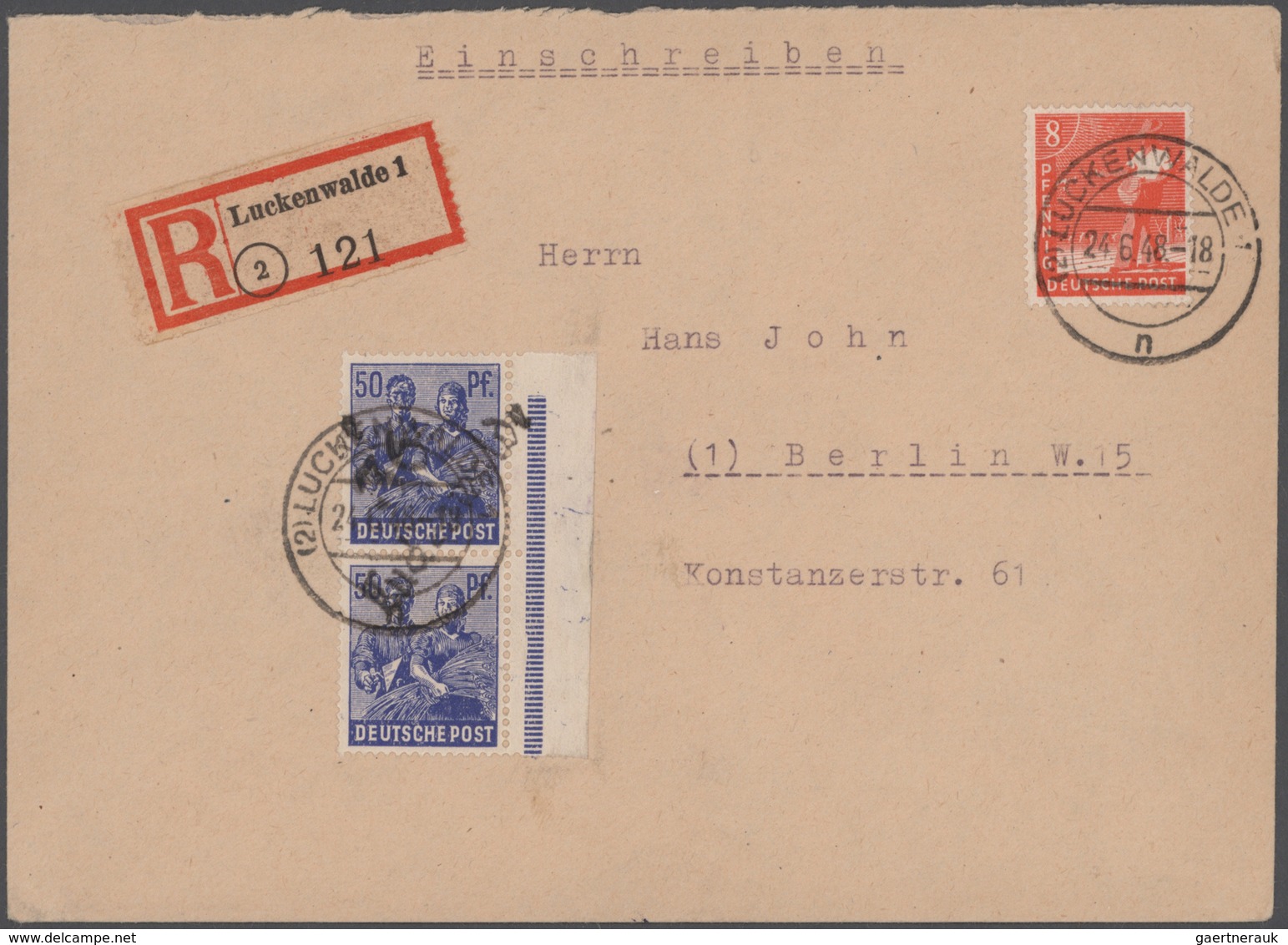 Sowjetische Zone Und DDR: 1945/1968, Schöner Posten Von 30 Belegen Alliierte Besetzung Berlin/Brande - Collections