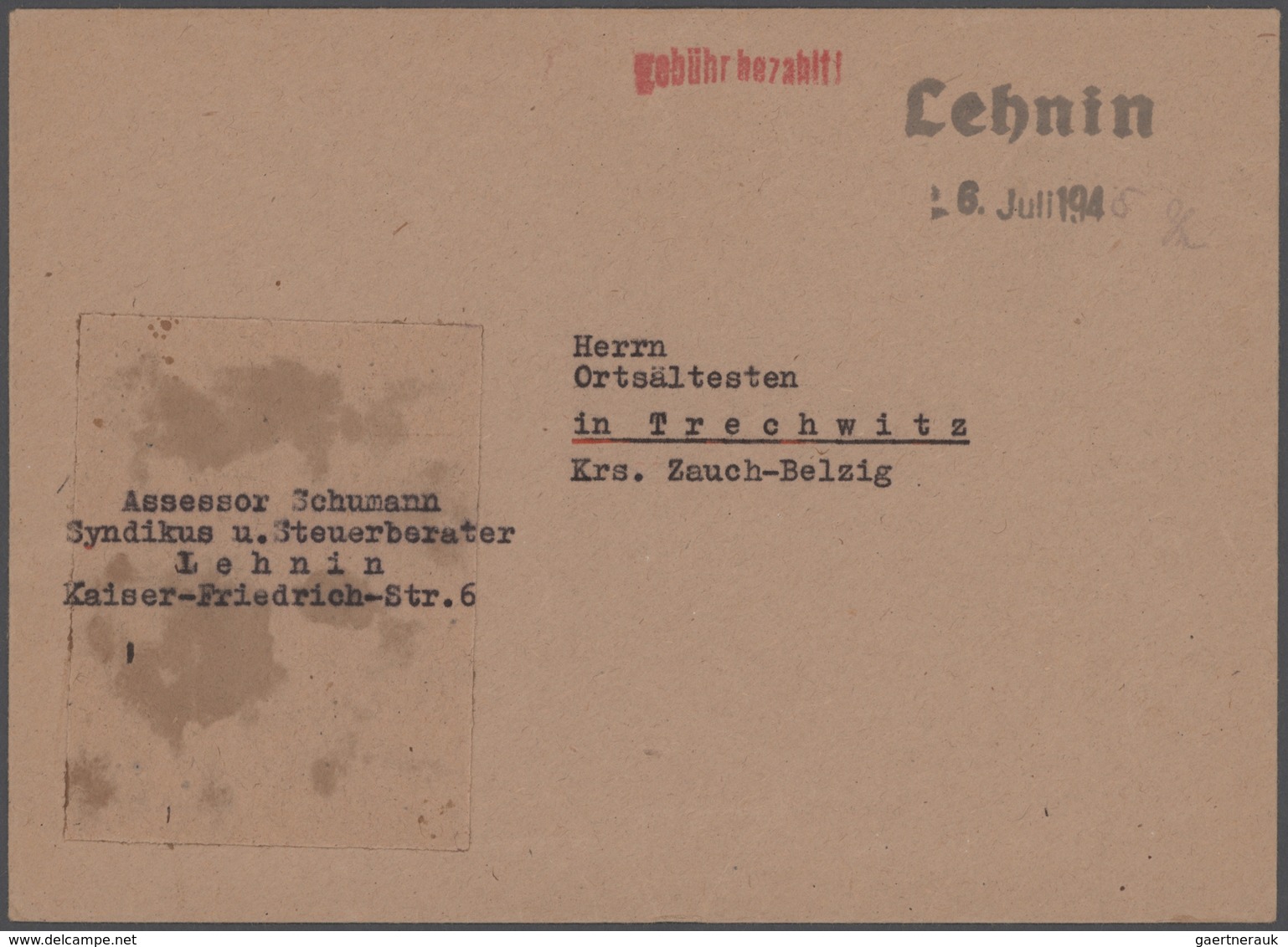 Sowjetische Zone und DDR: 1945/1968, schöner Posten von 30 Belegen Alliierte Besetzung Berlin/Brande