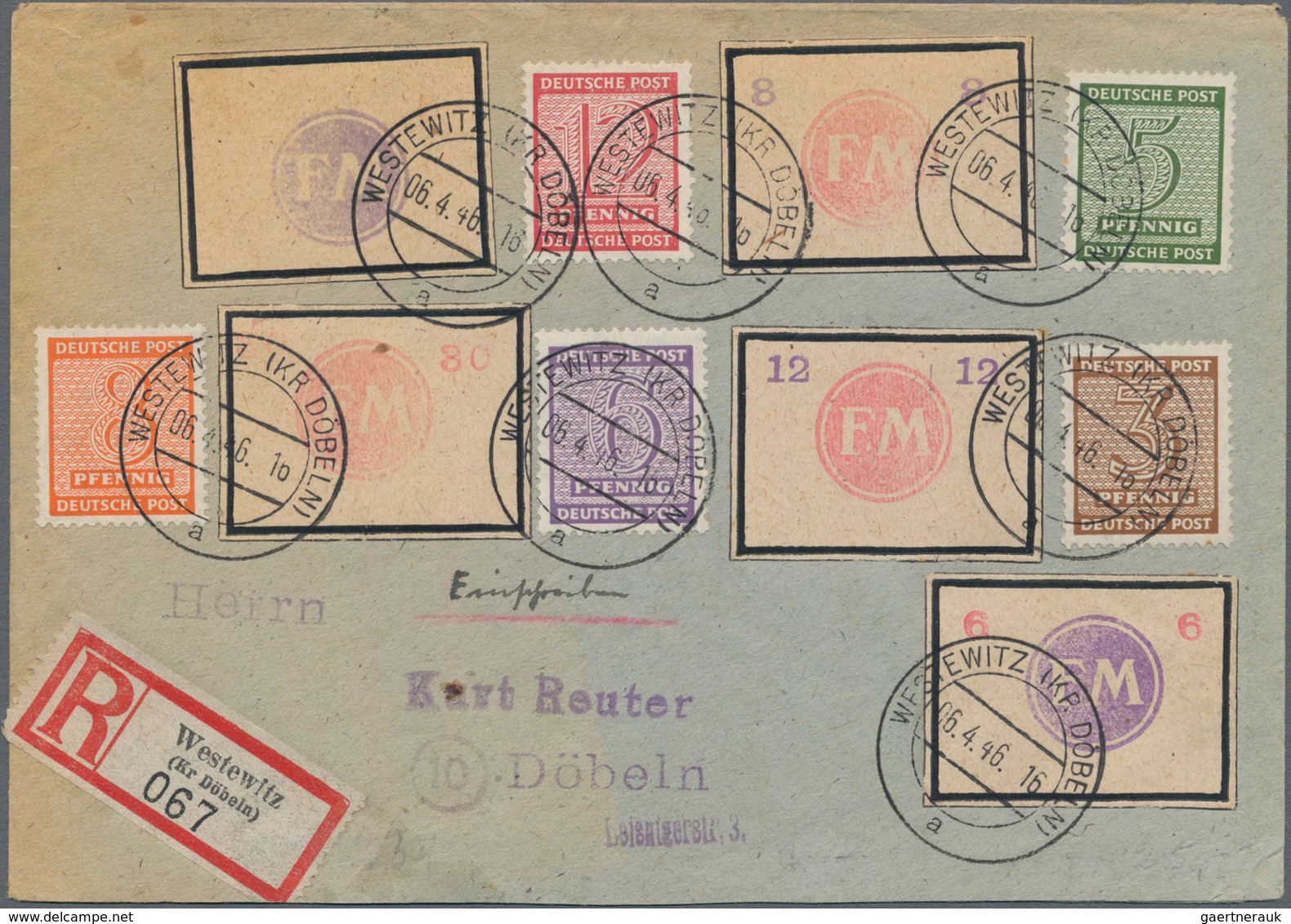 Sowjetische Zone Und DDR: 1945/1990, Vielseitige Partie Von Ca. 560 Briefen Und Karten, Dabei Etlich - Collections