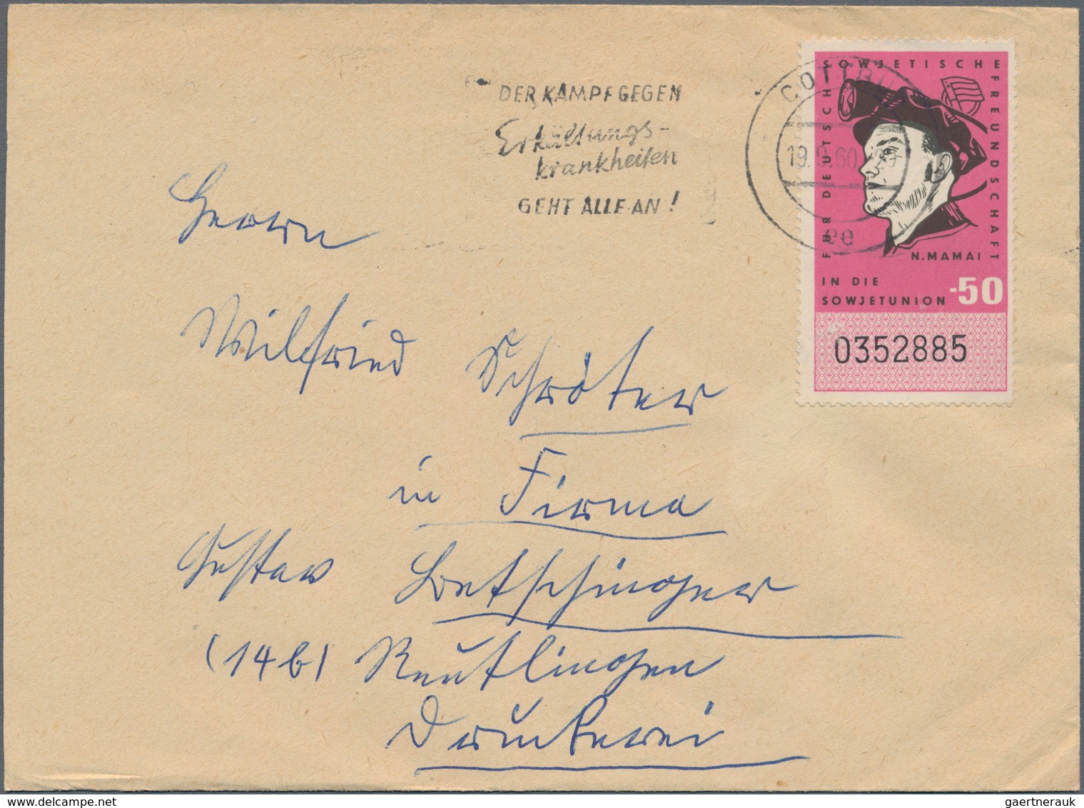 Sowjetische Zone Und DDR: 1945/1990, Vielseitige Partie Von Ca. 560 Briefen Und Karten, Dabei Etlich - Collections