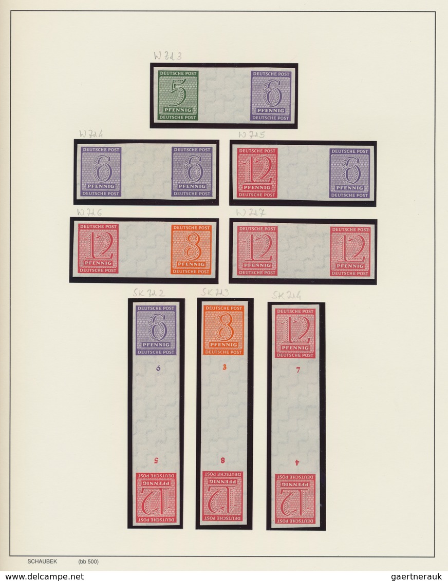 Sowjetische Zone: 1945/1949, umfassende spezialisierte postfrische Sammlung im Schaubek-Album, immer