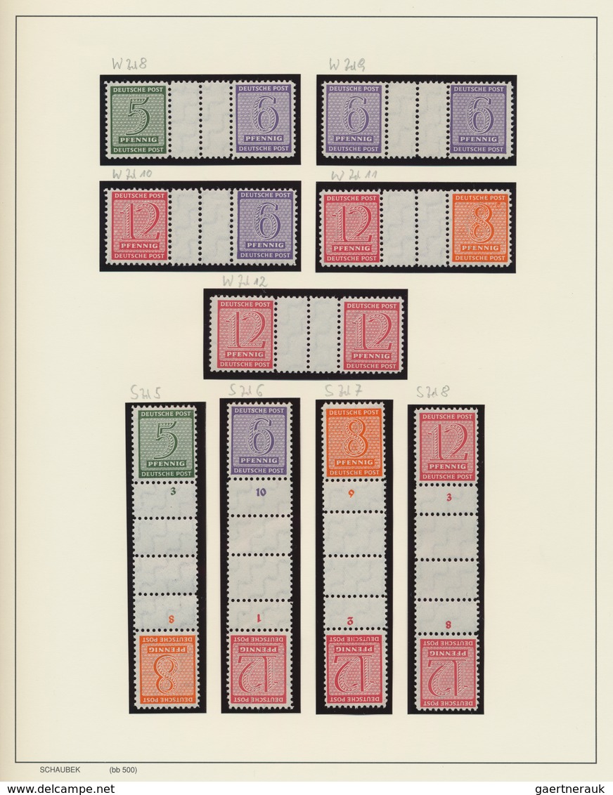 Sowjetische Zone: 1945/1949, umfassende spezialisierte postfrische Sammlung im Schaubek-Album, immer