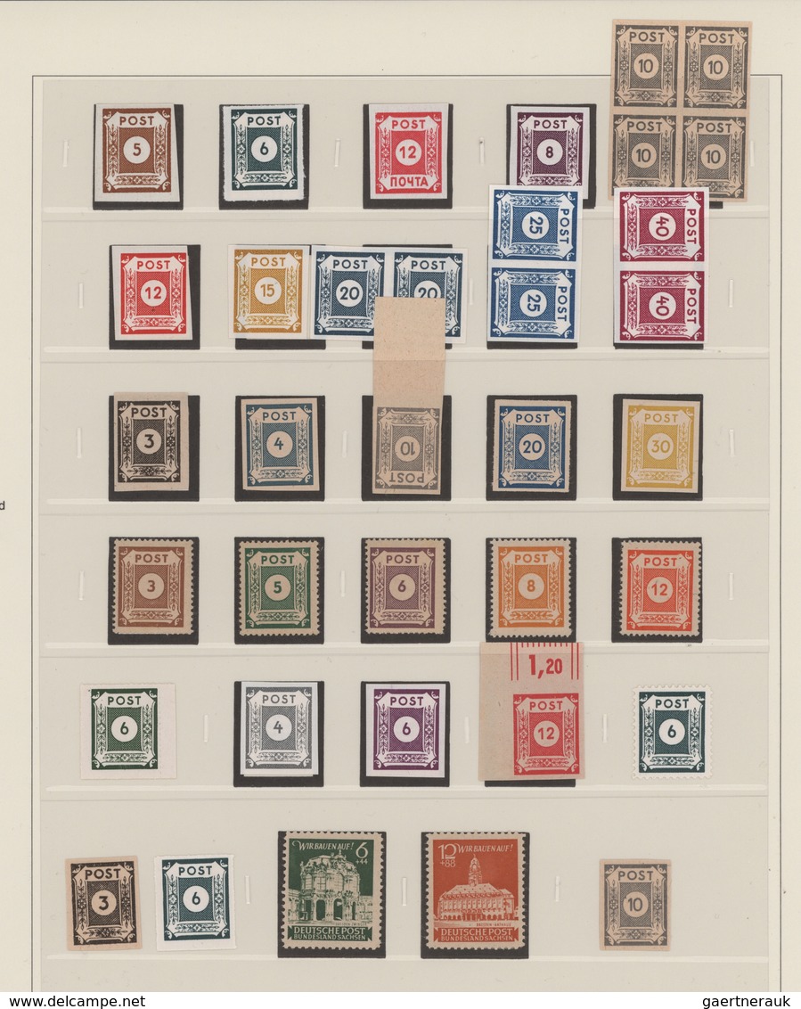 Sowjetische Zone: 1945/49, Postfr. Sammlung Auf Safe-Dual-Blättern Mit Nur Wenigen Lücken, Dabei Gut - Autres & Non Classés