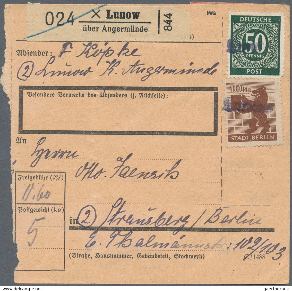 Sowjetische Zone - Berlin und Brandenburg: 1945/1946, Sammlung von ca. 115 Briefen/Karten/gebrauchte