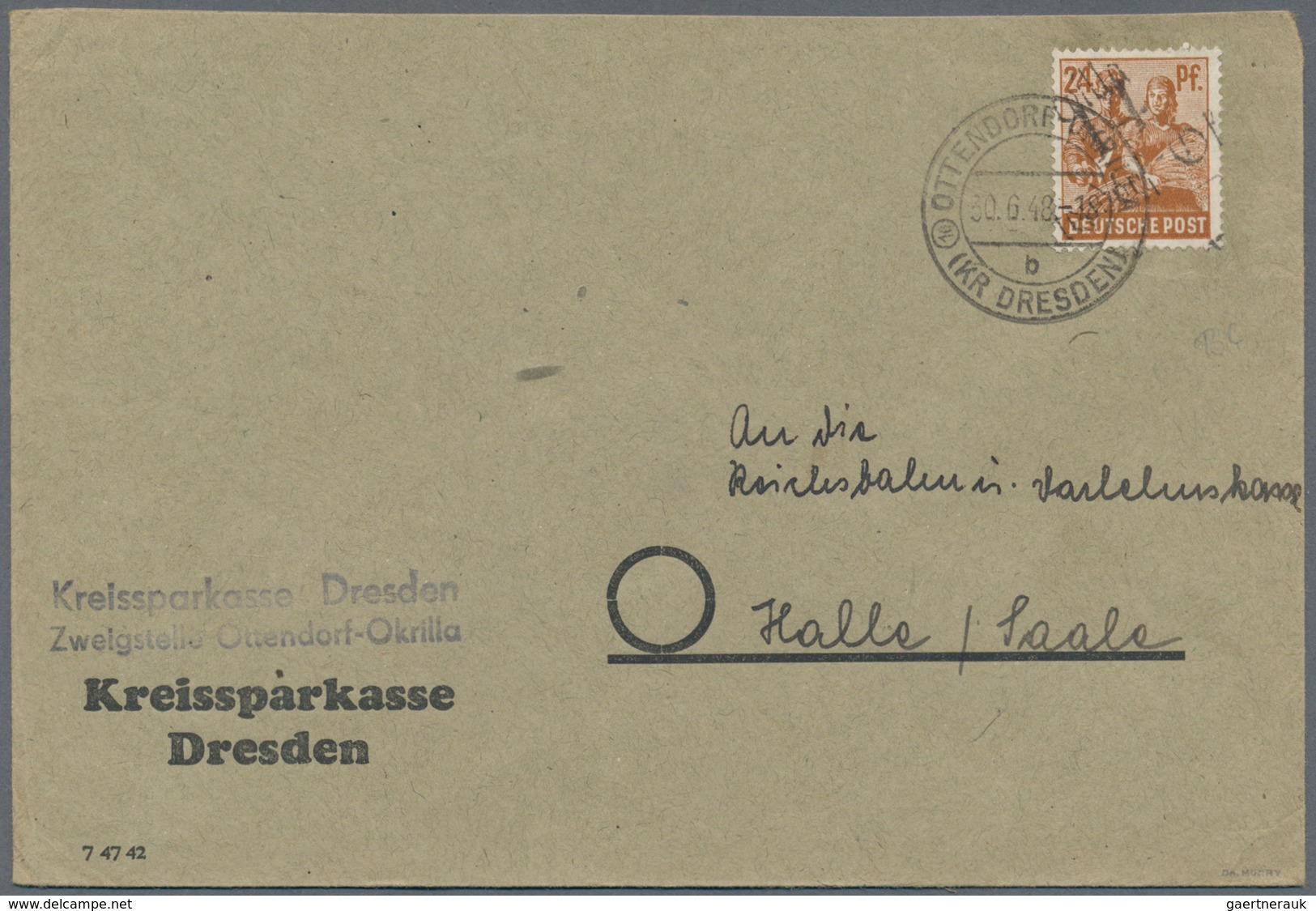 Sowjetische Zone - Bezirkshandstempel - II - Bez. 14 (Dresden): 1948, Partie Von 45 Bedarfsbriefen/- - Sonstige & Ohne Zuordnung