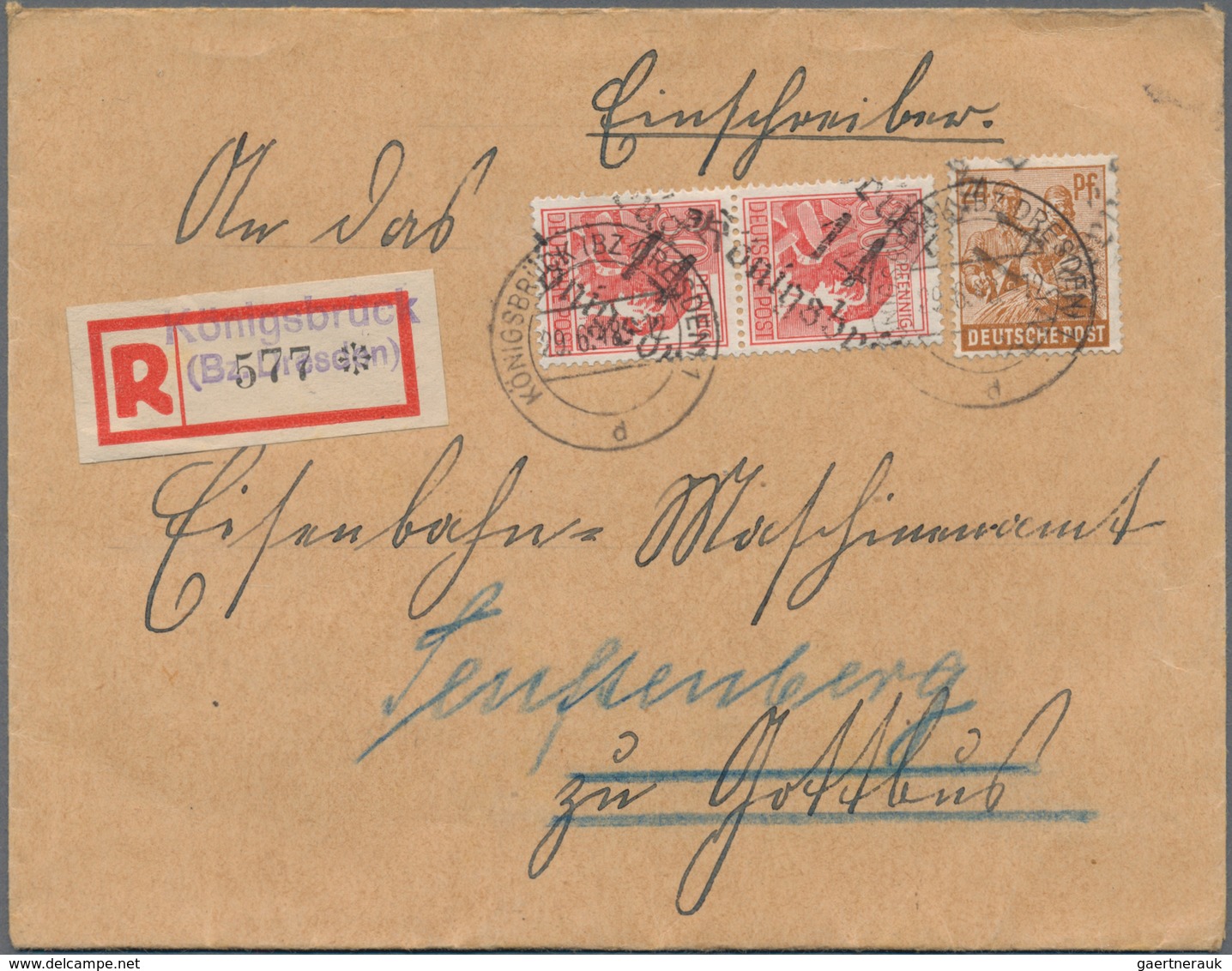 Sowjetische Zone - Bezirkshandstempel - II - Bez. 14 (Dresden): 1948, Partie Von 45 Bedarfsbriefen/- - Autres & Non Classés