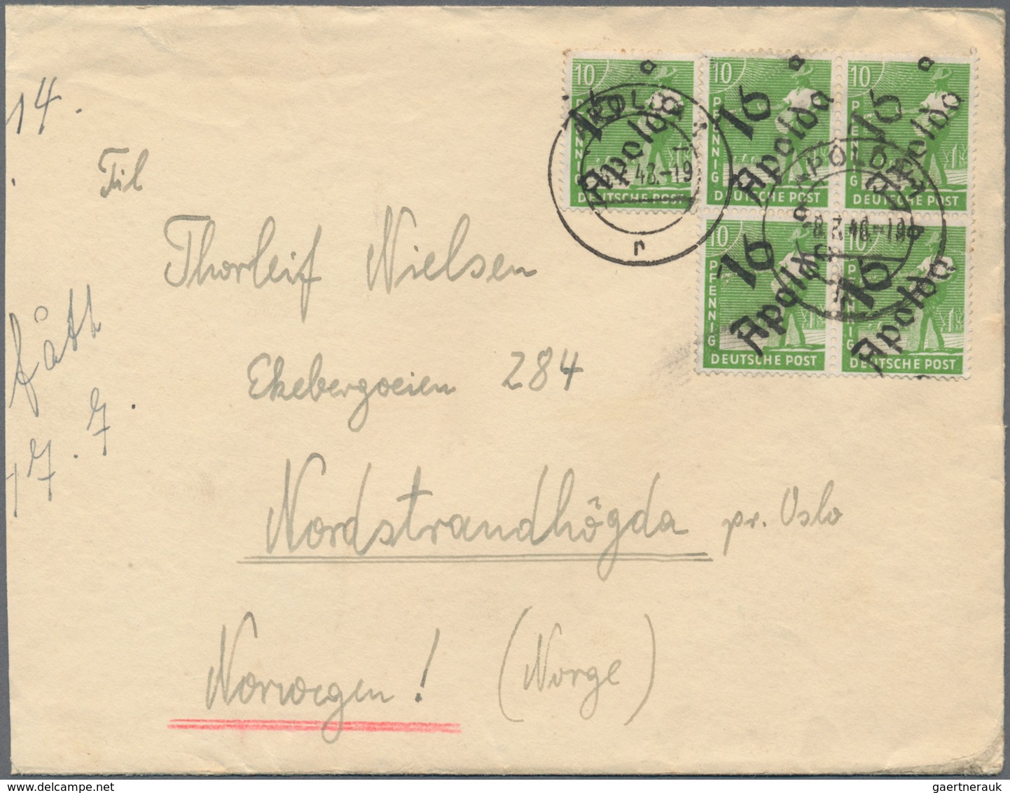 Sowjetische Zone - Bezirkshandstempel - III - Bez. 16 (Erfurt): 1948, Partie Von 29 Bedarfsbriefen/- - Autres & Non Classés