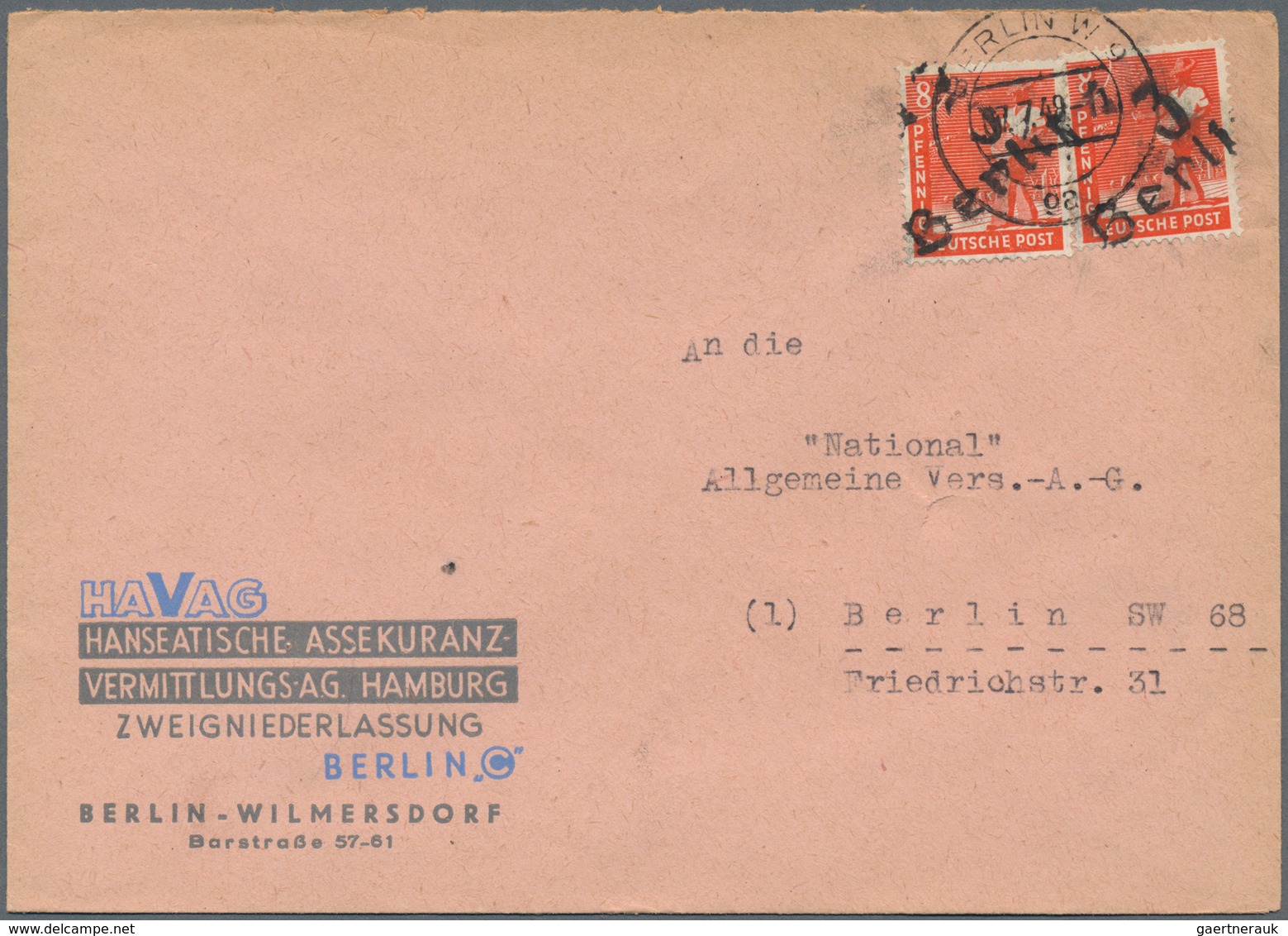 Sowjetische Zone - Bezirkshandstempel - VII - Bez. 36 (Potsdam): 1948, Partie Mit 53 Briefen, Belege - Autres & Non Classés