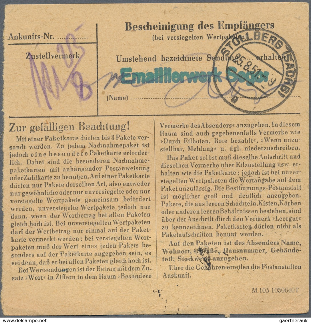 Sowjetische Zone - Allgemeine Ausgaben: 1948/1952, Sammlung Von Ca. 243 Briefen/Karten/gebrauchten G - Autres & Non Classés