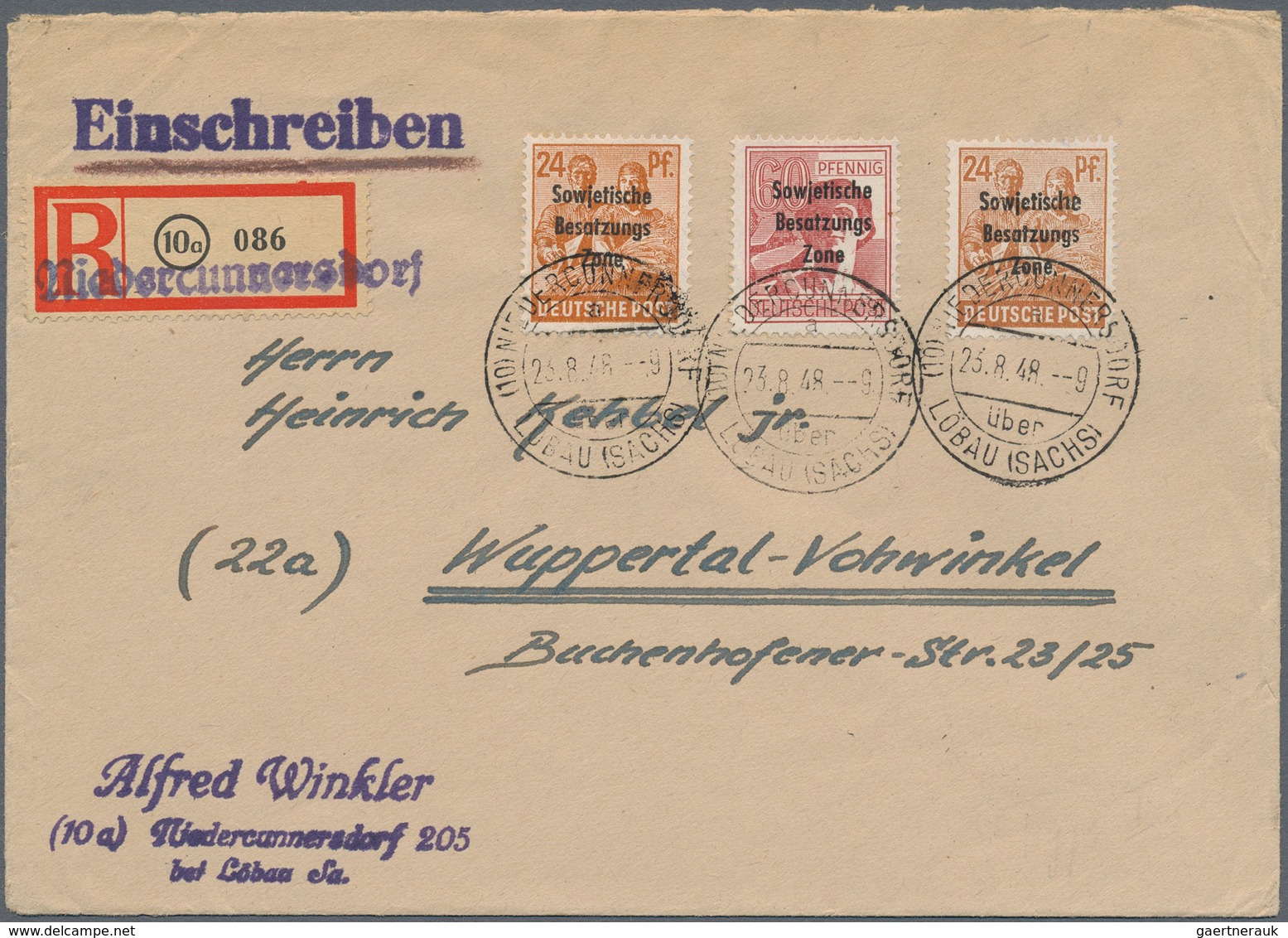 Sowjetische Zone - Allgemeine Ausgaben: 1948/1952, Sammlung von ca. 243 Briefen/Karten/gebrauchten G