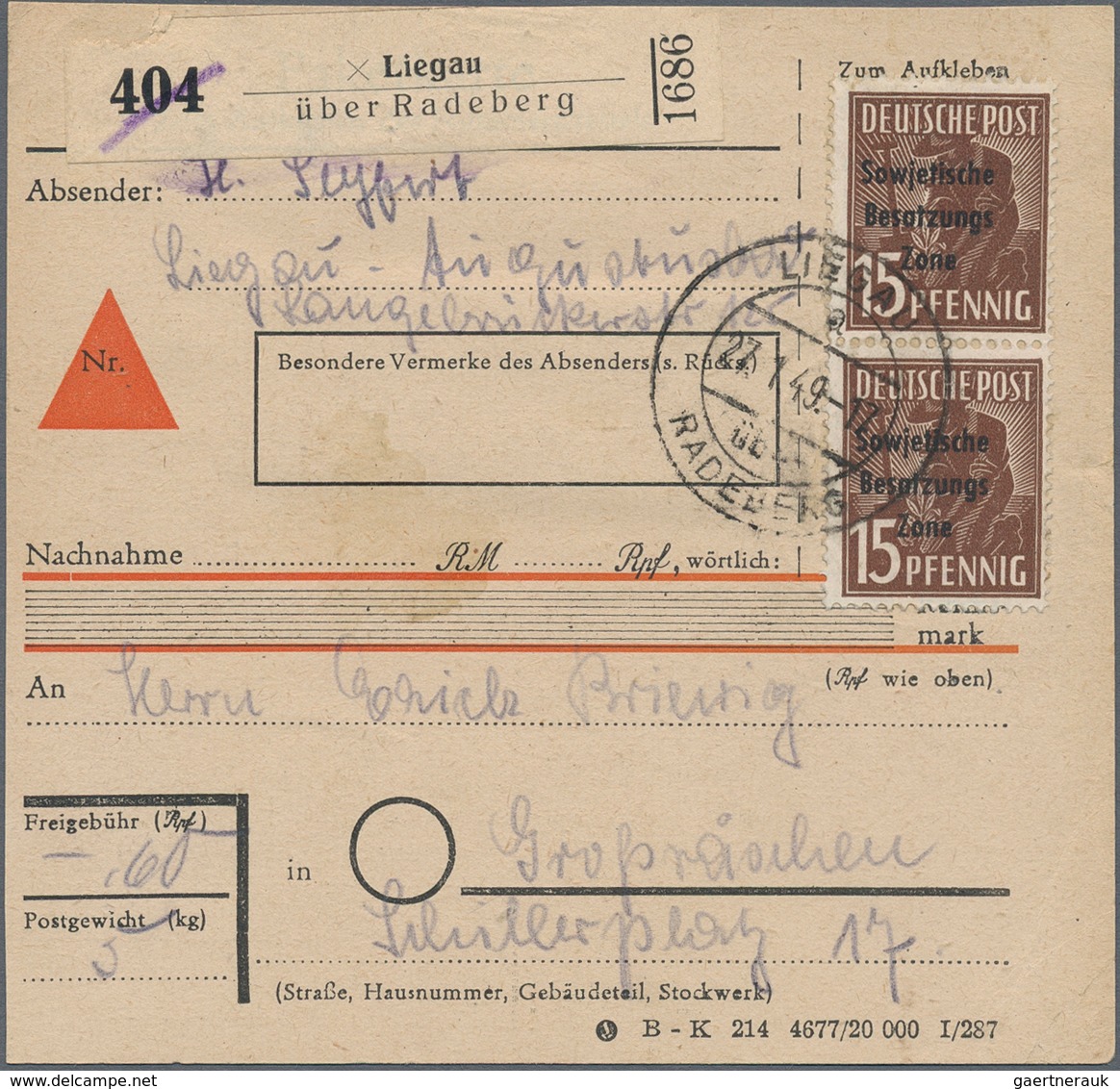 Sowjetische Zone - Allgemeine Ausgaben: 1948/1952, Sammlung von ca. 243 Briefen/Karten/gebrauchten G