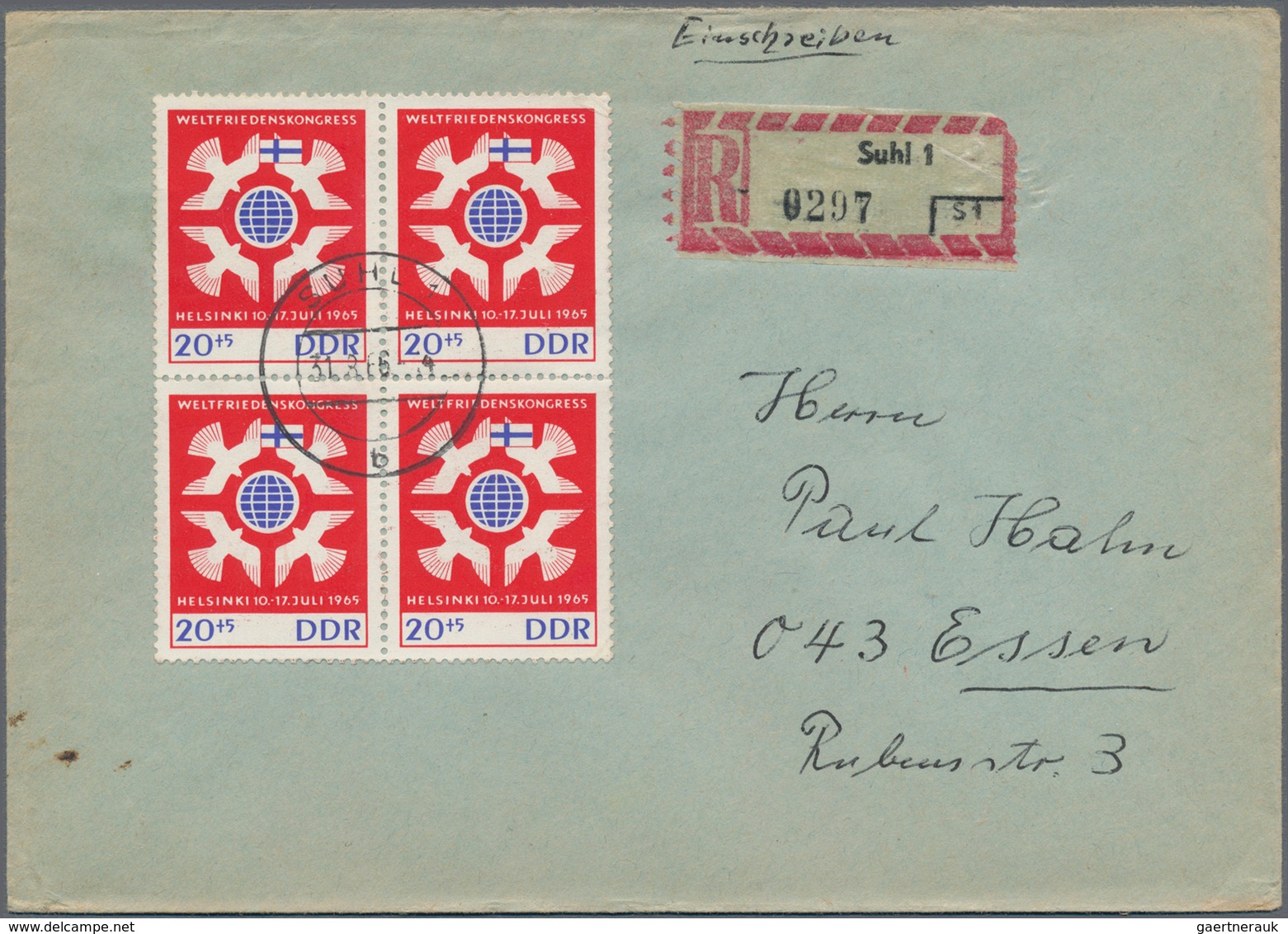 DDR: 1945/90 Bestand Von Ca. 350 Briefen, Karten, Ganzsachen Und Aerogrammen, Dabei Luftpost, Gute F - Collections