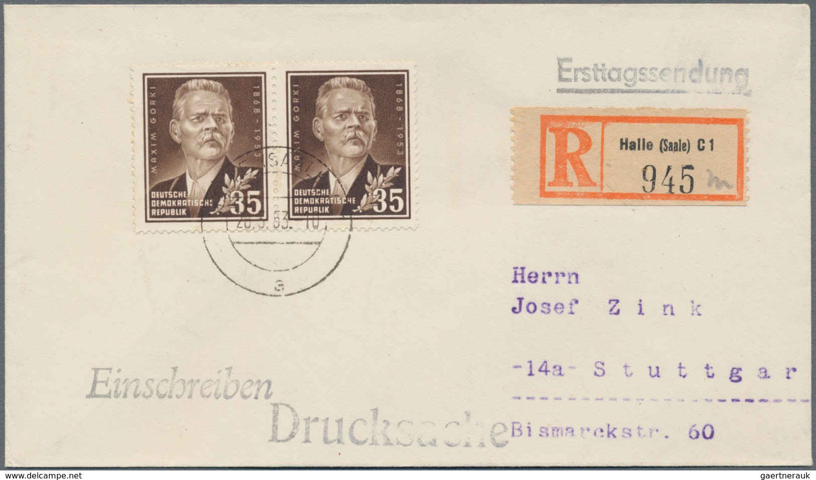 DDR: 1945/90 Bestand von ca. 350 Briefen, Karten, Ganzsachen und Aerogrammen, dabei Luftpost, gute F