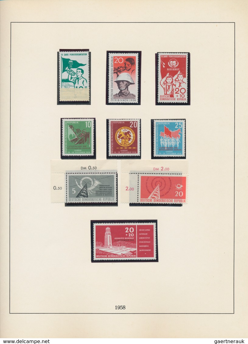 DDR: 1949 - 1970, Augenscheinlich Komplette Postfrische Sammlung Im Dicken Lindner-Vordruck, Mit All - Sammlungen