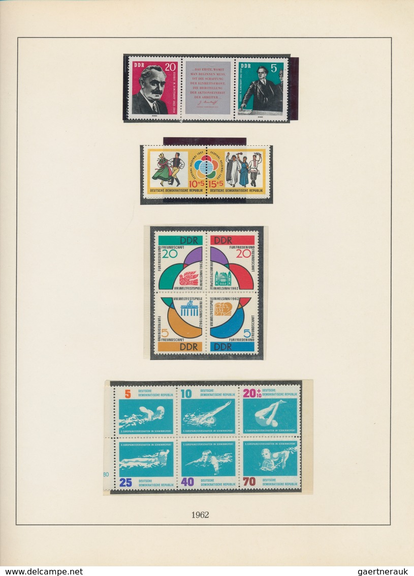 DDR: 1949 - 1970, Augenscheinlich Komplette Postfrische Sammlung Im Dicken Lindner-Vordruck, Mit All - Sammlungen