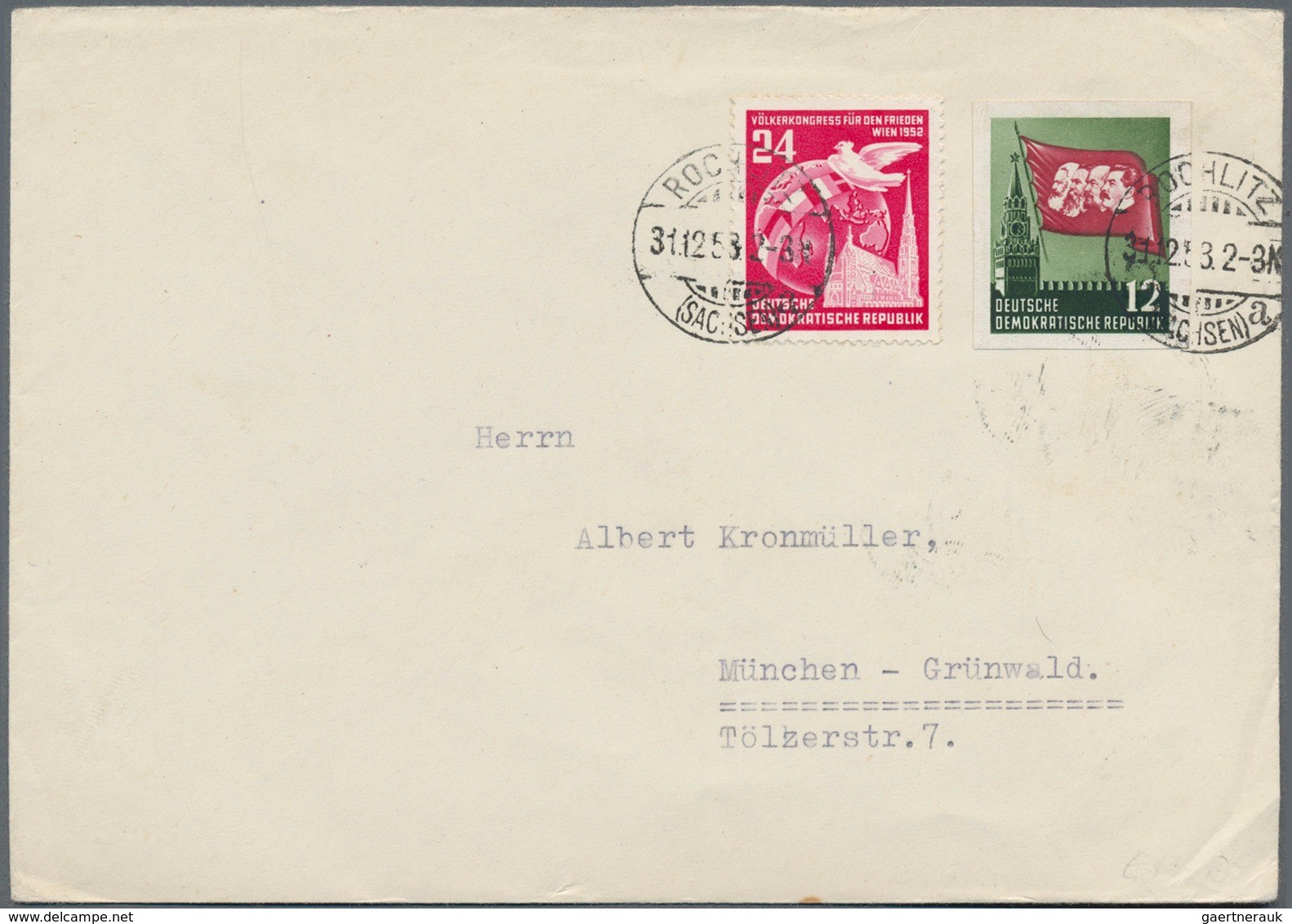 DDR: 1953/1961, Meist Bis 1955, Posten Von Ca. 250 Briefen Und Karten Mit Frankaturen Sondermarken U - Sammlungen