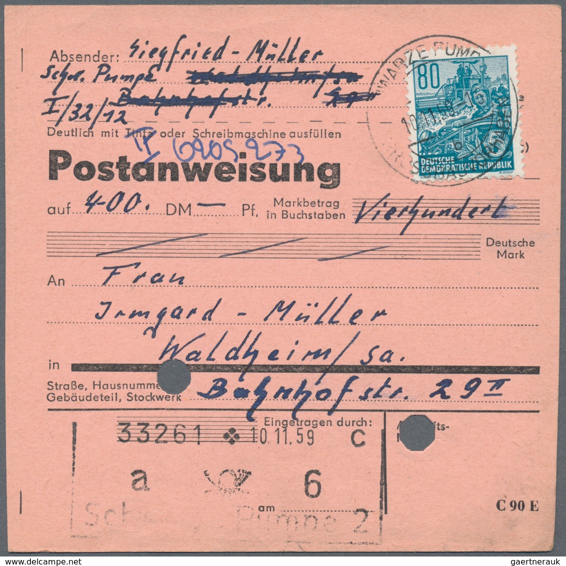 DDR: 1953/1961, Meist Bis 1955, Posten Von Ca. 250 Briefen Und Karten Mit Frankaturen Sondermarken U - Sammlungen