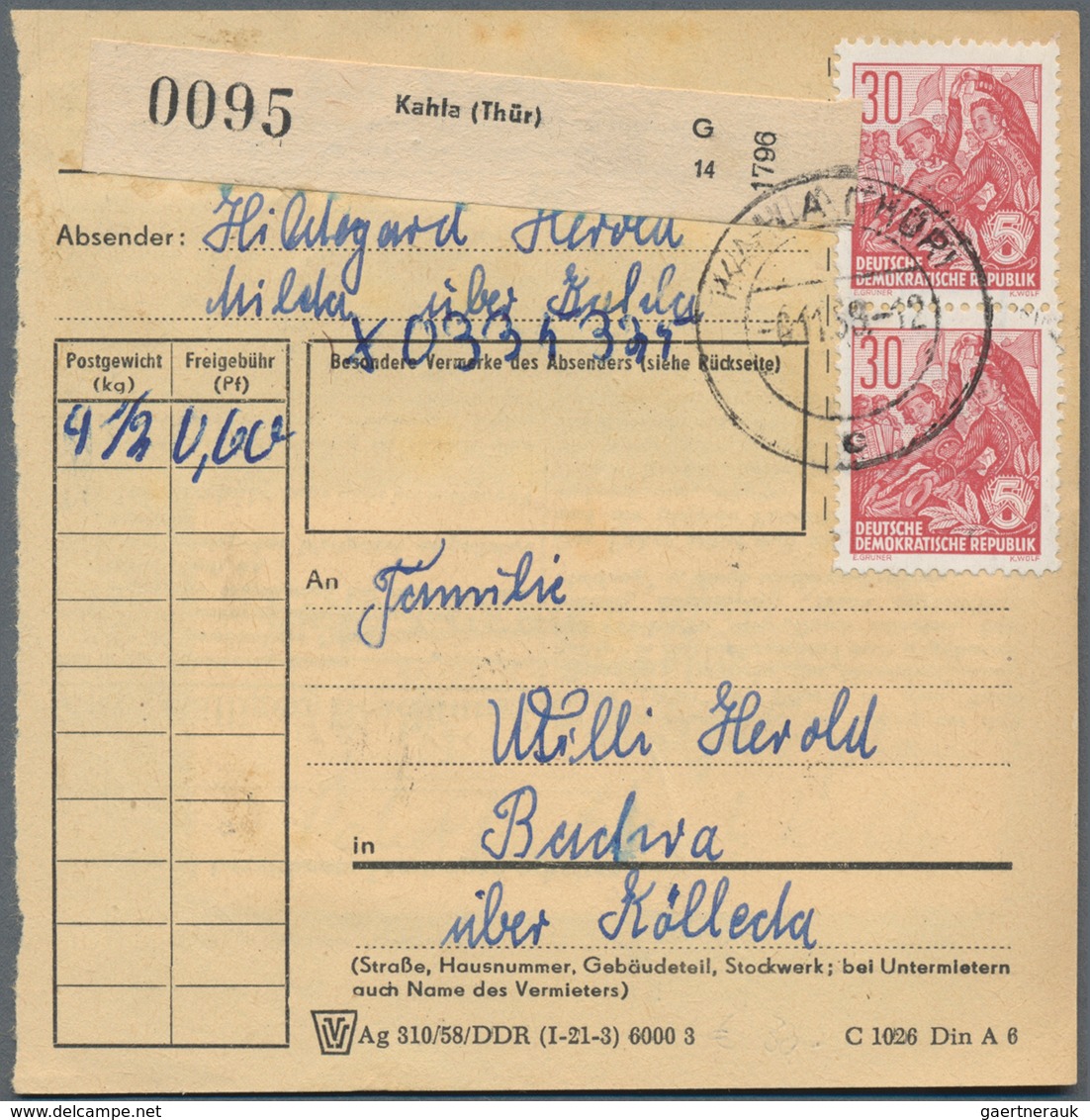 DDR: 1953/1961, Meist Bis 1955, Posten Von Ca. 250 Briefen Und Karten Mit Frankaturen Sondermarken U - Sammlungen