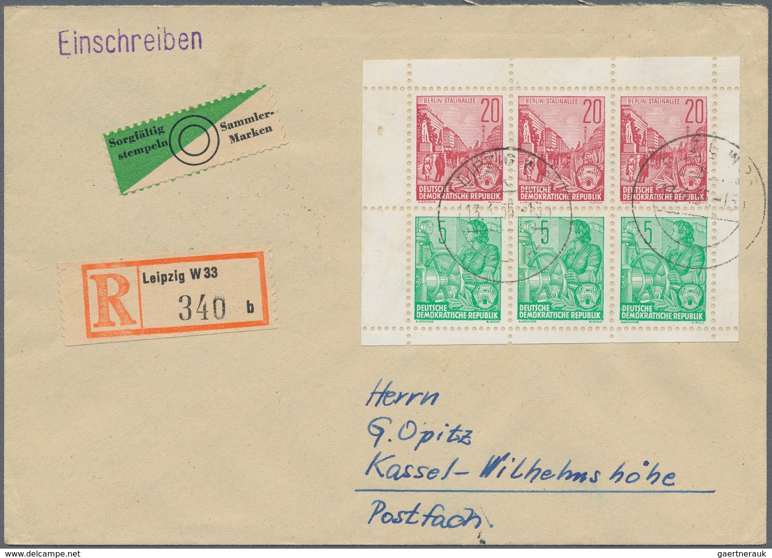 DDR: 1955/1990, Partie Von Ca. 150 Briefen, Karten Und Ganzsachen, Dabei Privat-GA, Interessante Ver - Collections