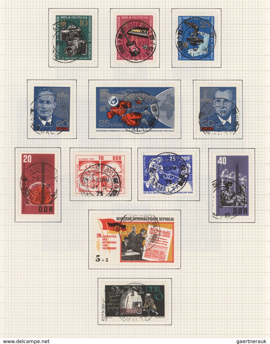 DDR: 1961/76, Paquebot-Stempel Von Malta Auf DDR, Sauber Gestempelte Sammlung Mit Ca. 313 Marken Auf - Sammlungen