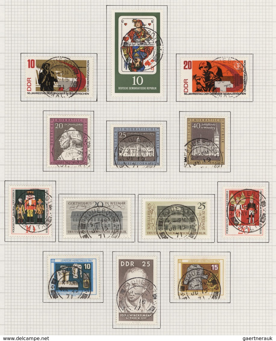 DDR: 1961/76, Paquebot-Stempel Von Malta Auf DDR, Sauber Gestempelte Sammlung Mit Ca. 313 Marken Auf - Sammlungen